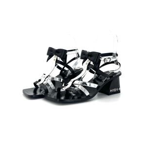 NEW Louis Vuitton Fornasetti 2021 LV Monogrammed Bow Block Heel Sandals 35.5